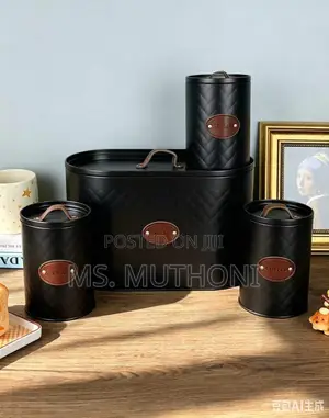4pc Quilted Metal Bread Bin + Canister Set*
