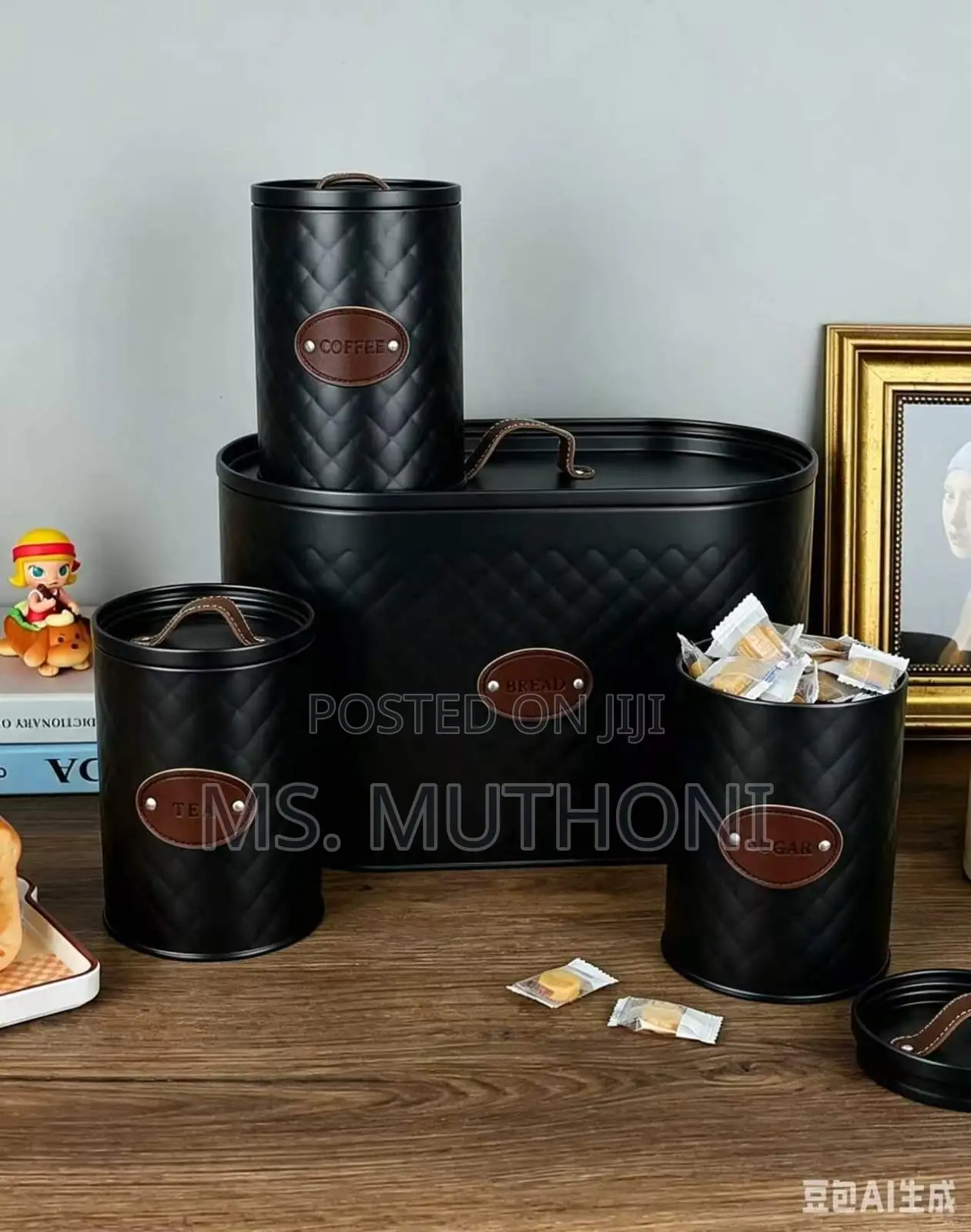 4-Piece Luxe Countertop Bread Bins Set