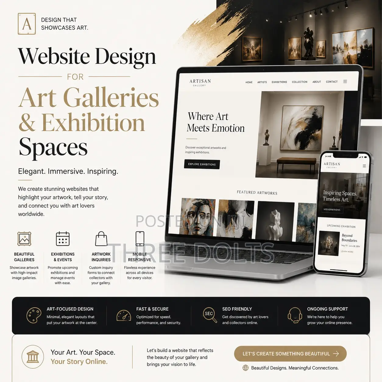 Website Design for Art Galleries and Exhibition Spaces