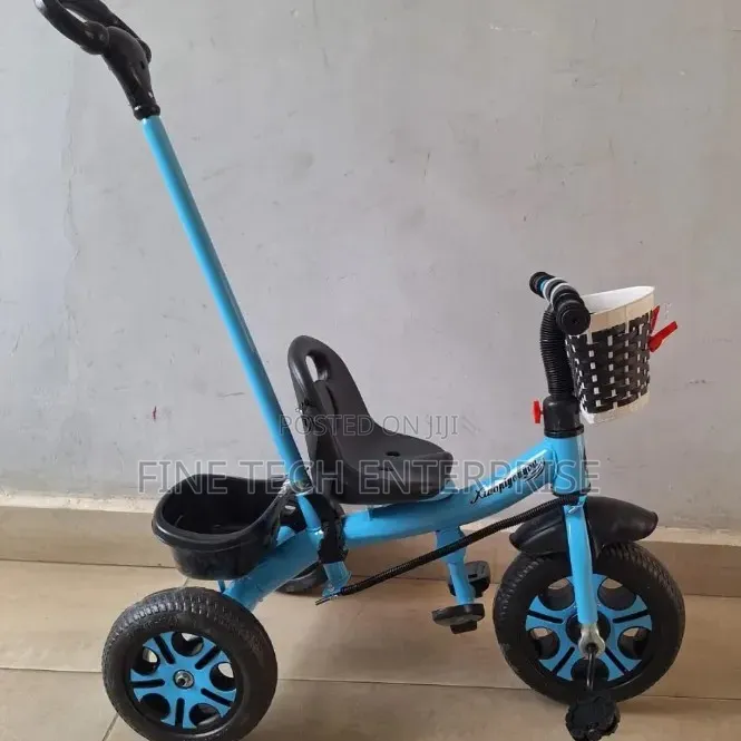 Tricycle With Push Handle.