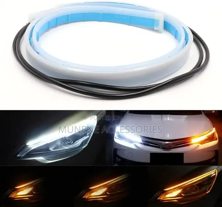 Sequential Flow DC 30cm Daytime Running Light Yellow and White Color