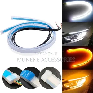 Sequential Flow DC 30cm Daytime Running Light Yellow and White Color