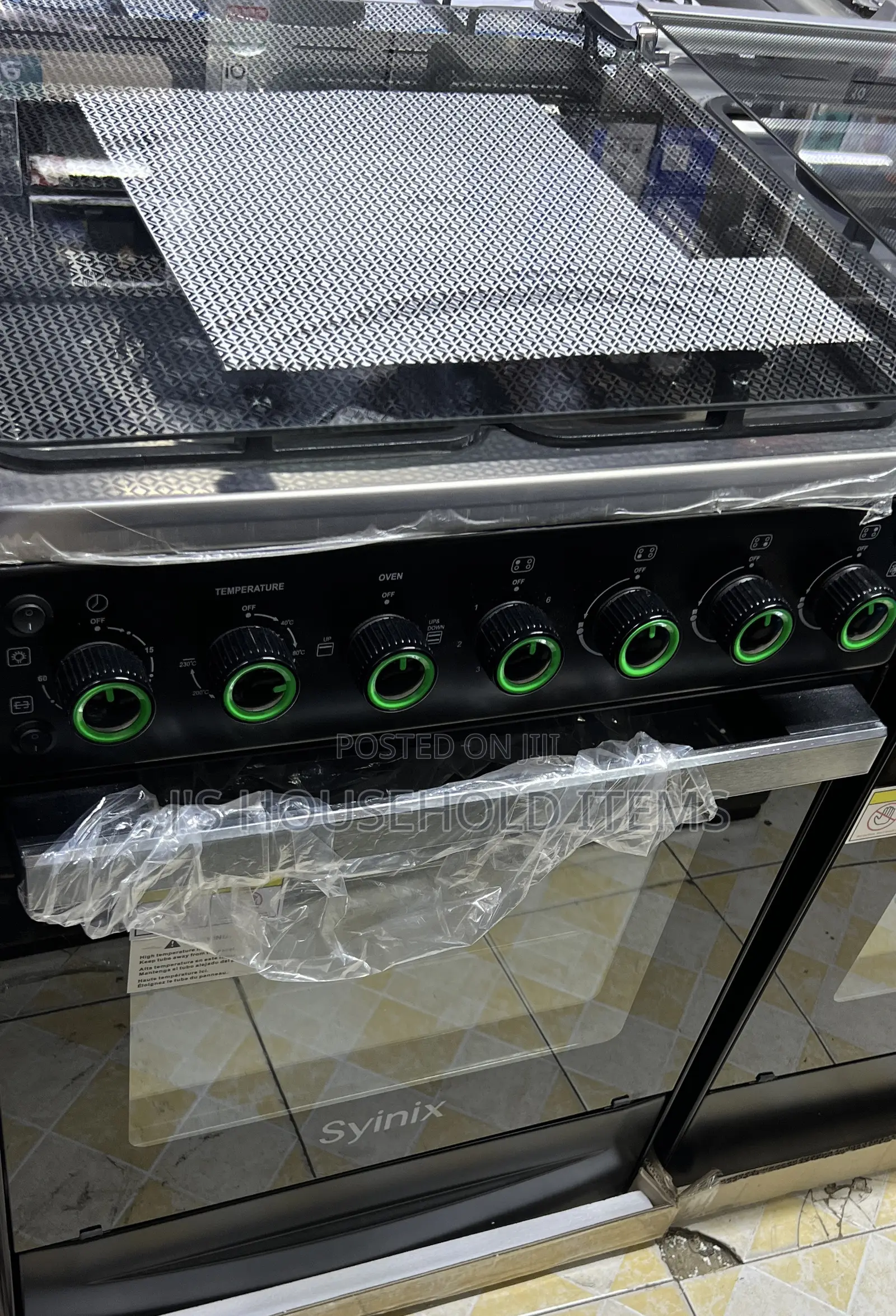 Syinix 50×555 3g/1e Standing Cooker – Glass Lid,Electric Oven