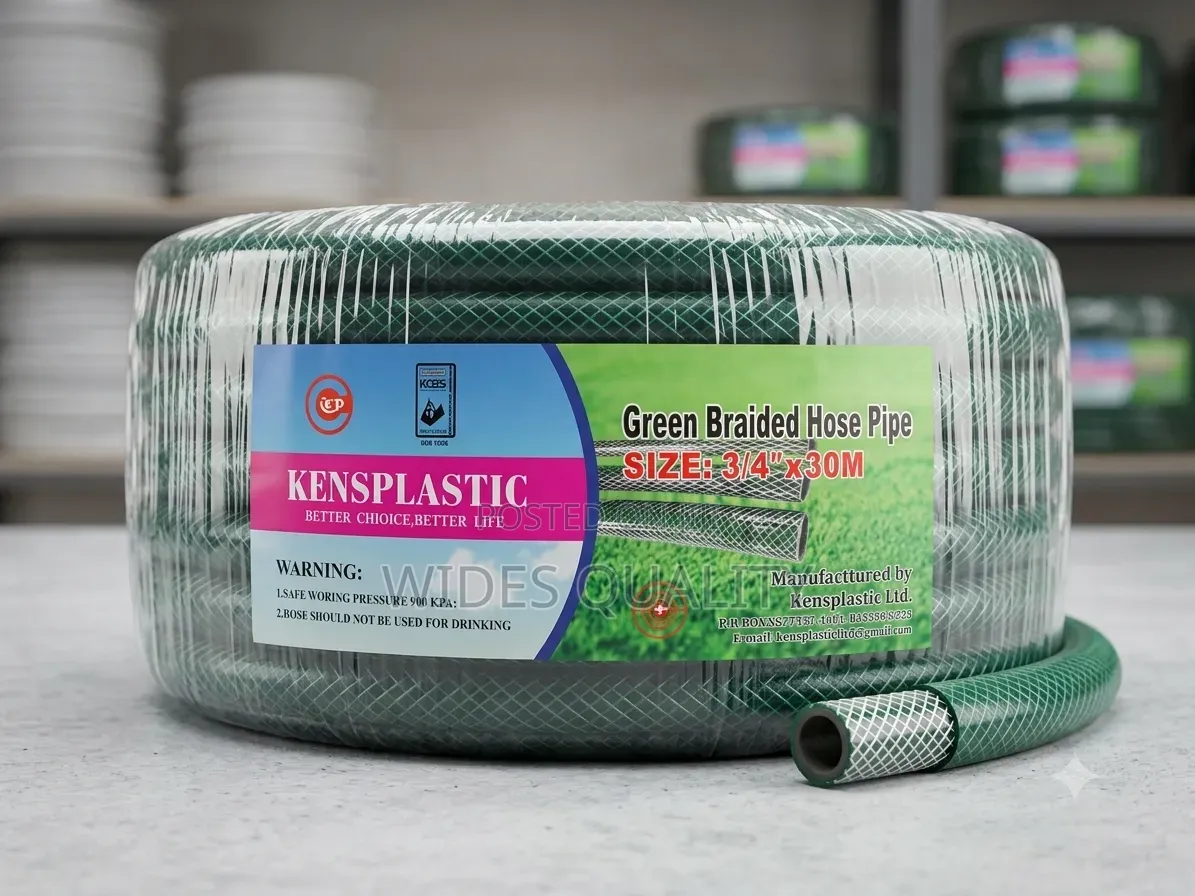 Kensplastic Green Braided Hose Pipe