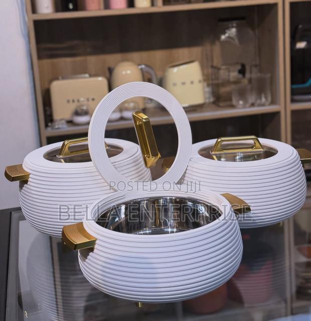 Luxury Food Warmers.3pcs Ribbed Insulated Food-Grade Warmer