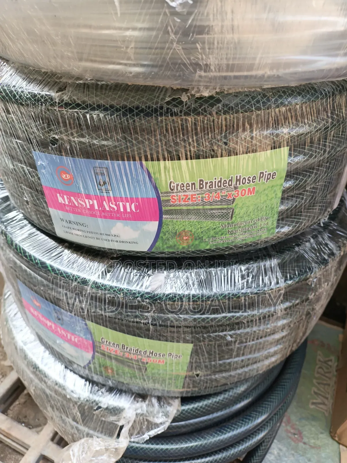 Kensplastic Green Braided Hose Pipe