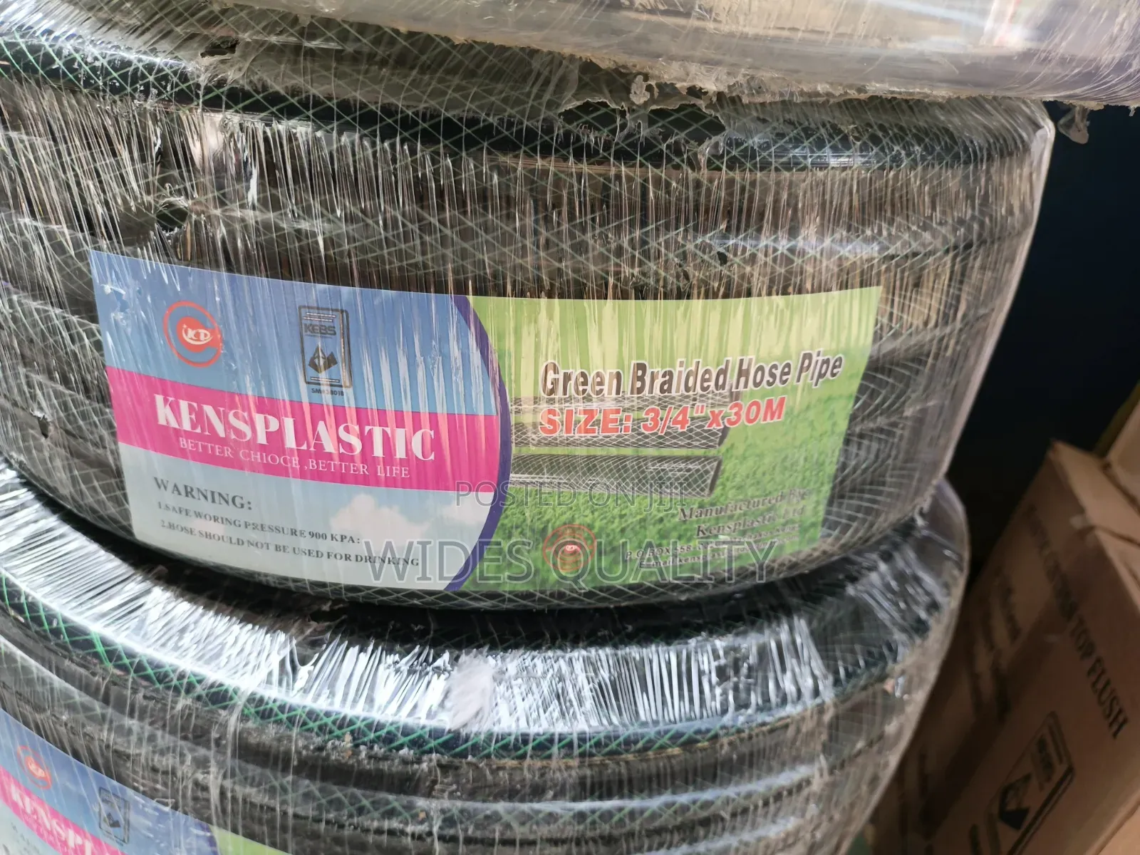 Kensplastic Green Braided Hose Pipe