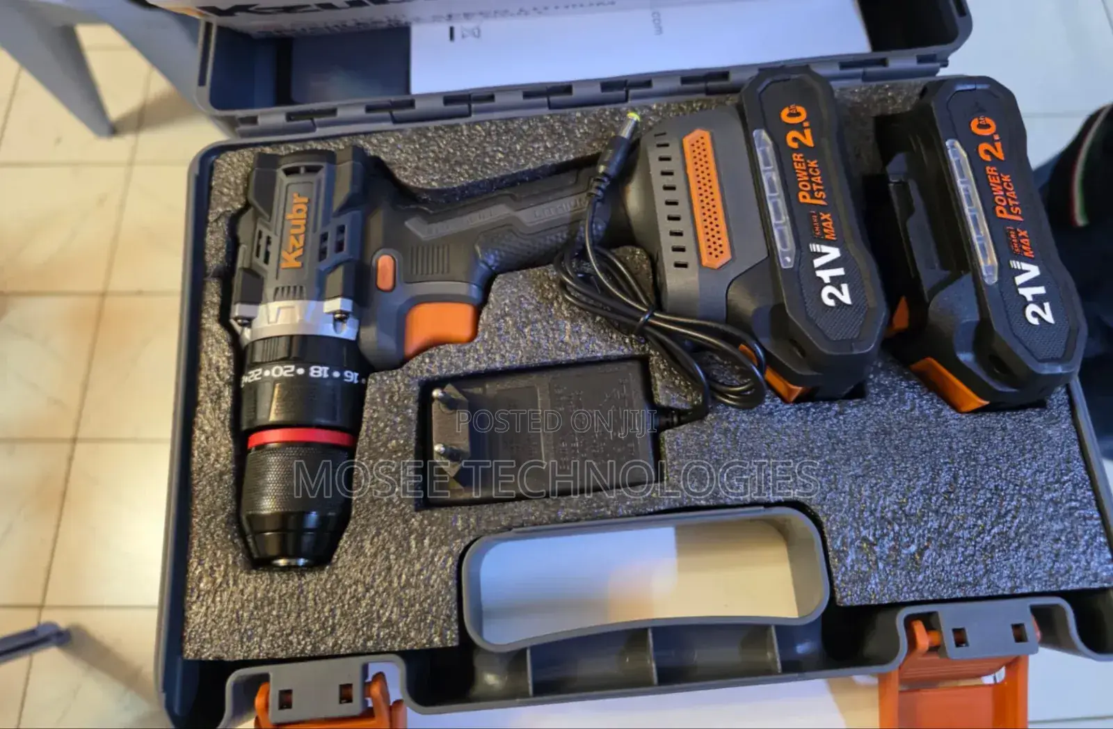 Kzubr 21V Lithium-Ion Cordless Drill Driver With Battery