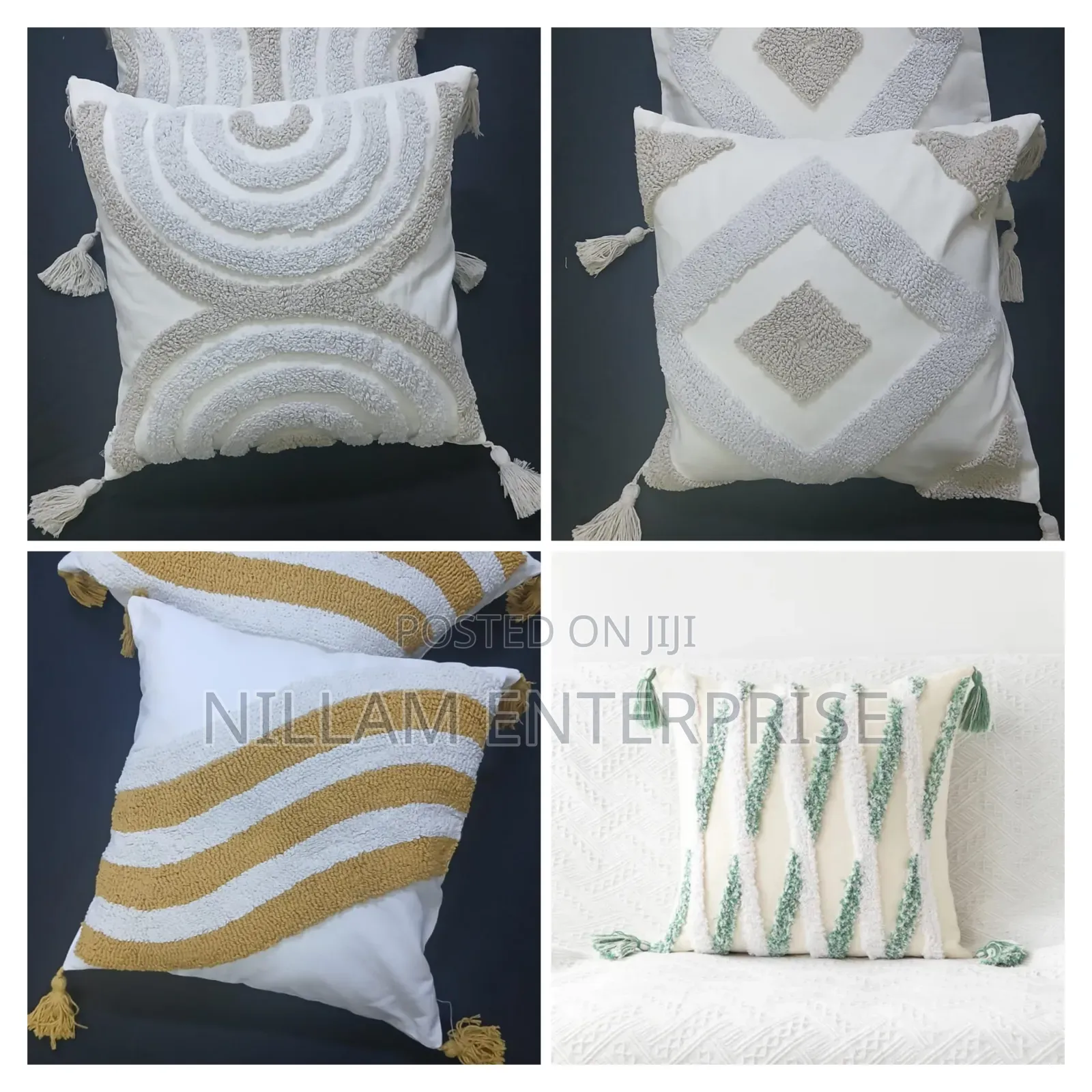 Tufted Boho Cushion Cover