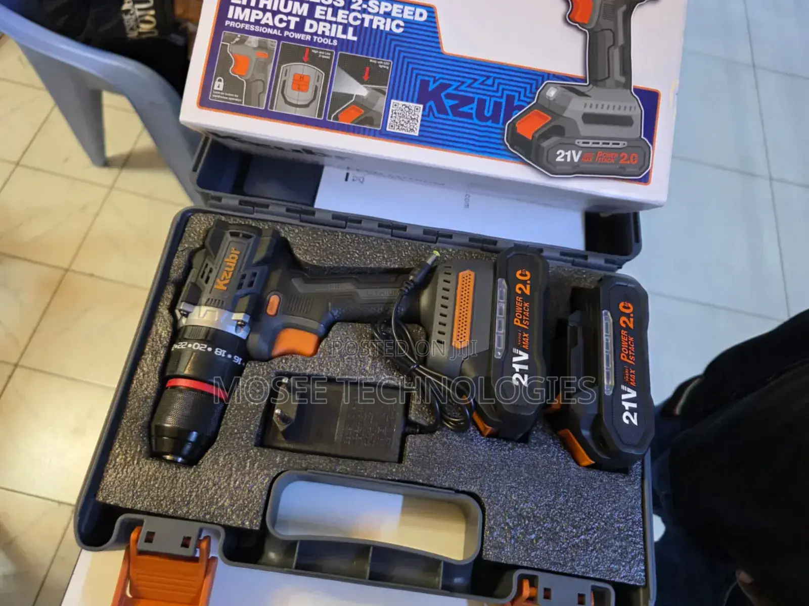 Kzubr 21V Electric Cordless Drill Machine With Accessories