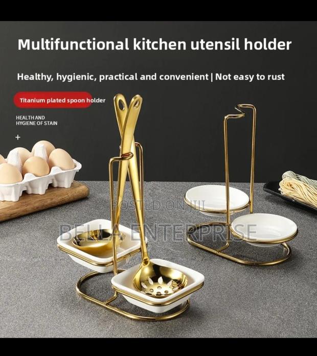 Multi-Functional Upright Soup Ladle Holder. - main view