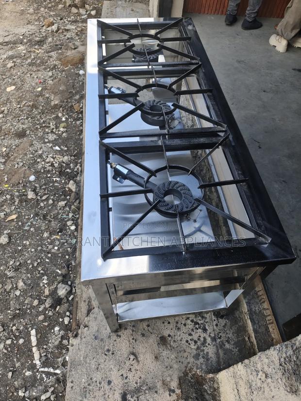 3‐Burner Commercial Cooker - main view