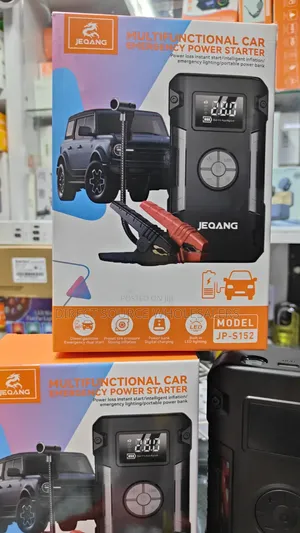 Jump Start Pump Up: 4-in-1 Portable Battery Pack Air Compressor