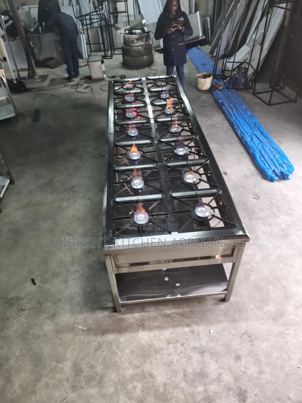 14‐Burner Commercial Stainless Steel Cooker