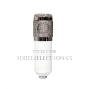BM-800 Condenser Recording Microphone With Shock Mount - White