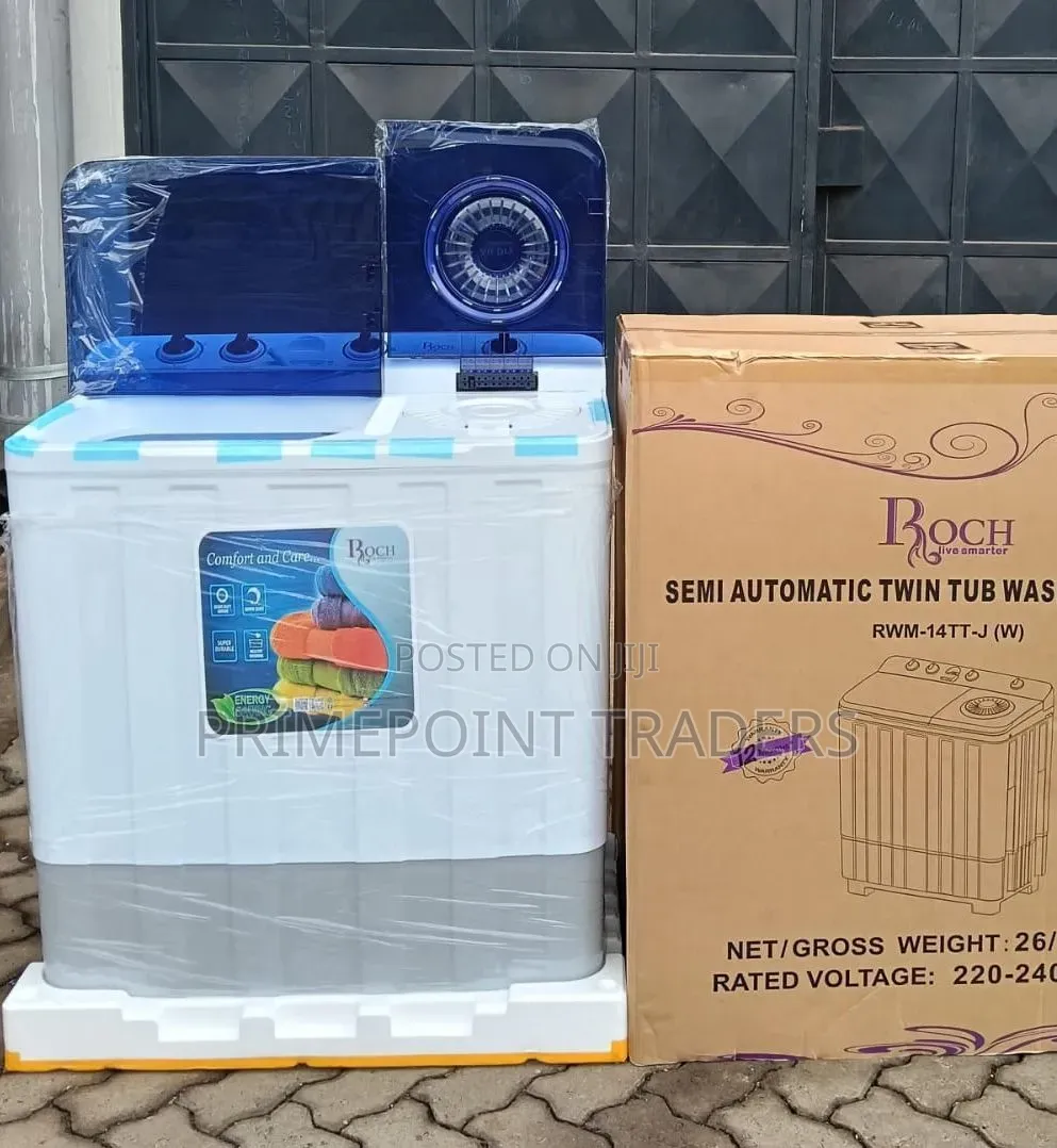 ROCH 14KG Twin Tub Washing Machine – Heavy-Duty Cleaning Made Easy