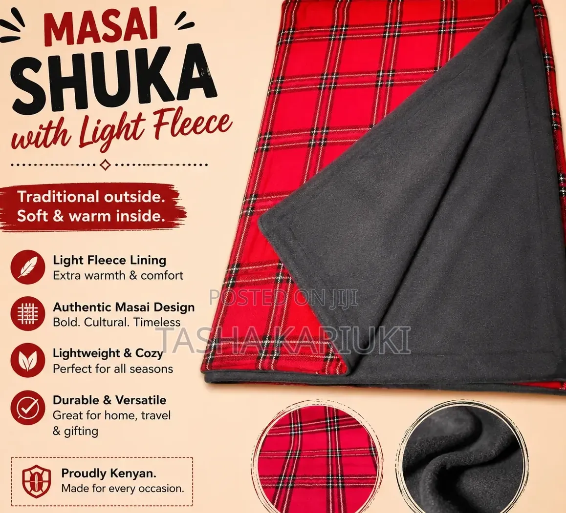 Soft Fleece Maasai Throw Blanket – Warm Comfortable
