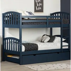 4x6 Light Grey Bunk Bed | Double Decker Bed With Storage Drawers