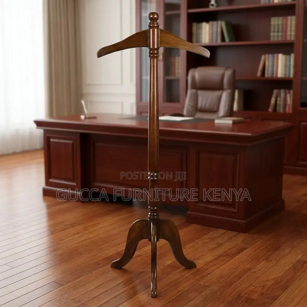 Office Coat Hanger-Mahogany Finish