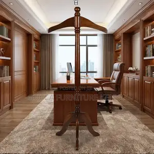 Office Coat Hanger-Mahogany Finish