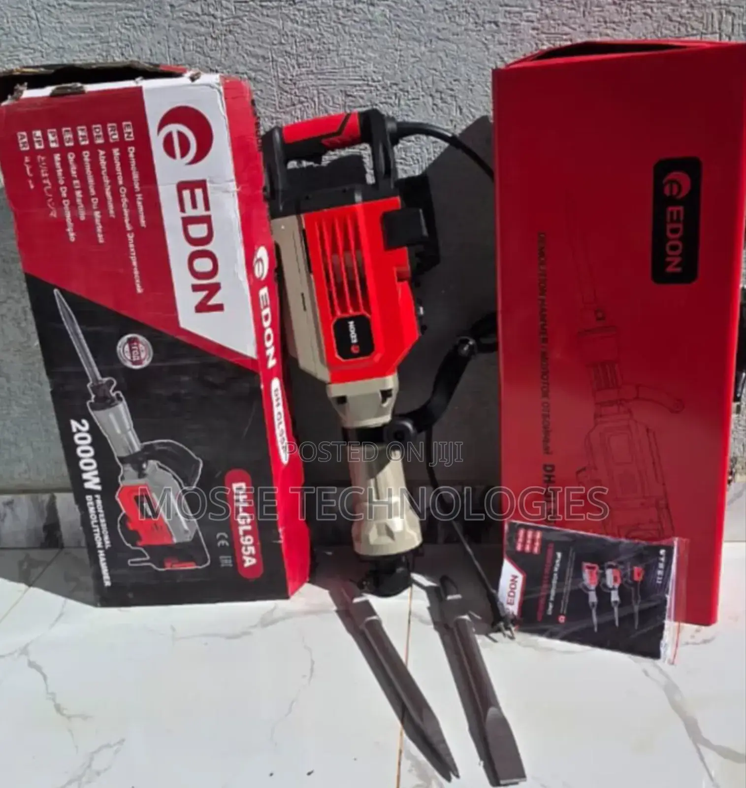 Edon DH-GL95A Professional 2000W Concrete Breaking Hammer Tool Set
