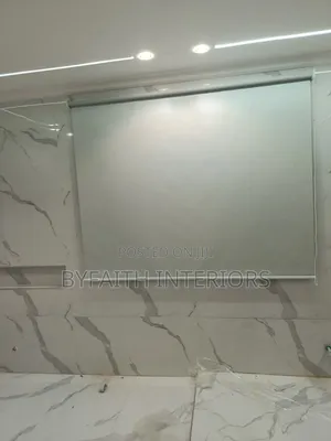 Grey Roll Up Window Blind