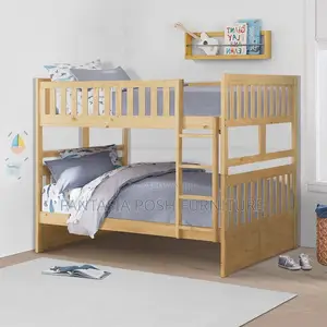 4x6 Bunk Bed | Double Decker Bed in Natural Wood: Free Delivery