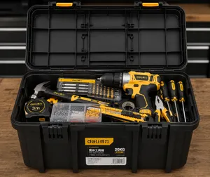 Deli Wide Body Toolbox 21", Heavy Duty Box, Multi-Purpose Storage Box