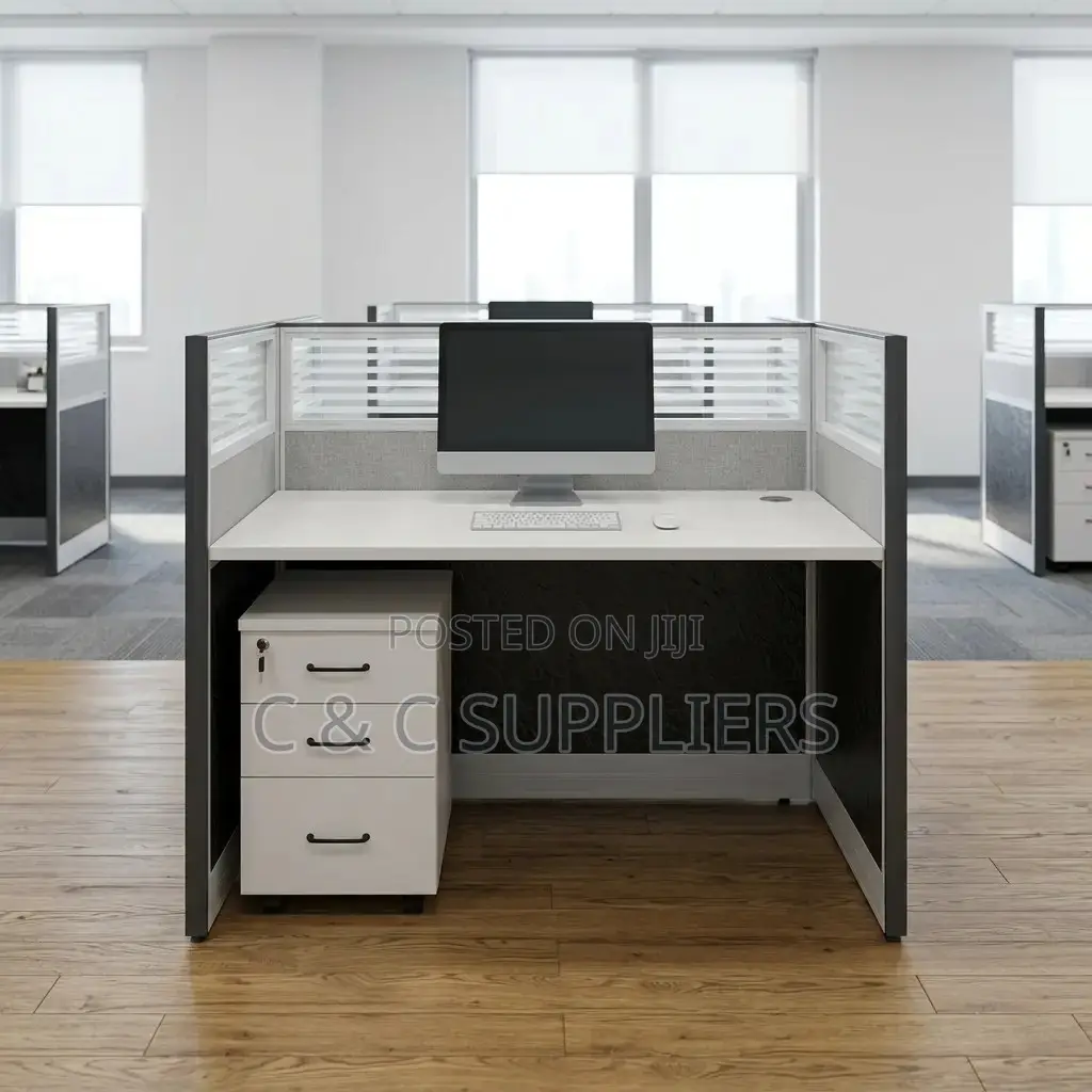 Office Workstation-2 Seater (White)