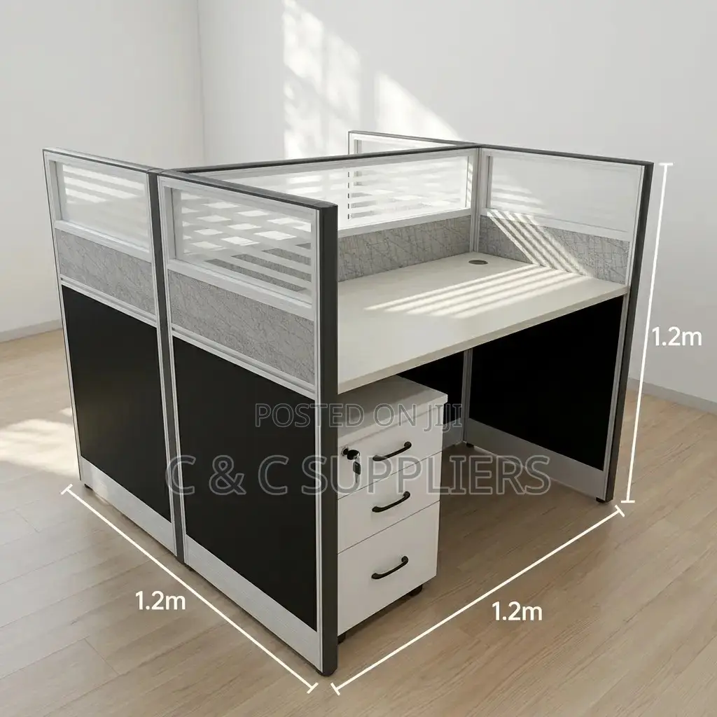 Office Workstation-2 Seater (White)