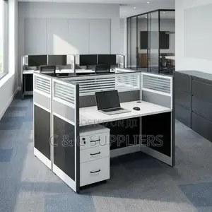 Office Workstation-2 Seater (White)