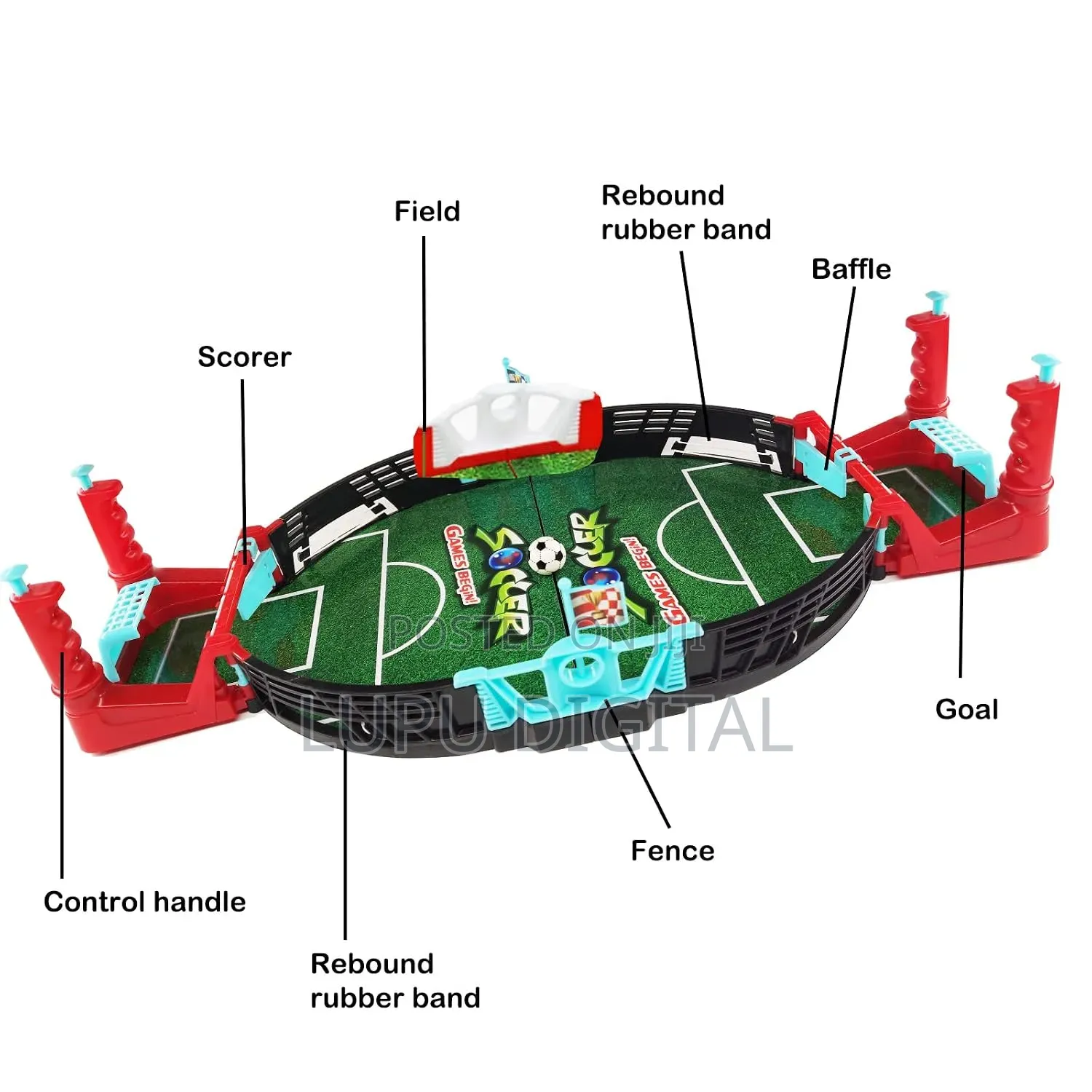 Mini Football Interactive Table Arcade Game, Classic Desktop Soccer