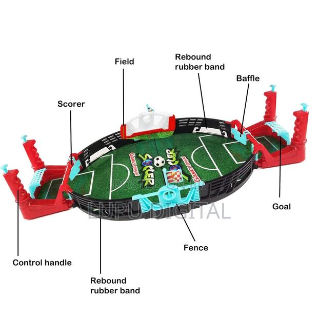 Mini Football Interactive Table Arcade Game, Classic Desktop Soccer - thumbnail 3
