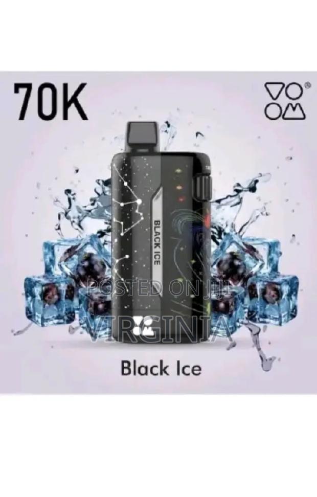 Voom Meteor Smart Disposable Vape Black Ice , Puffs, Rechargeable