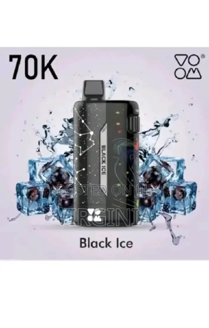 Voom Meteor Smart Disposable Vape Black Ice , Puffs, Rechargeable