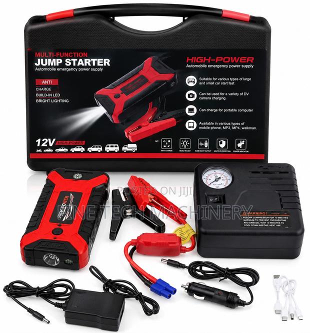 Multifunctional Car Jump Starter With Air Compressor