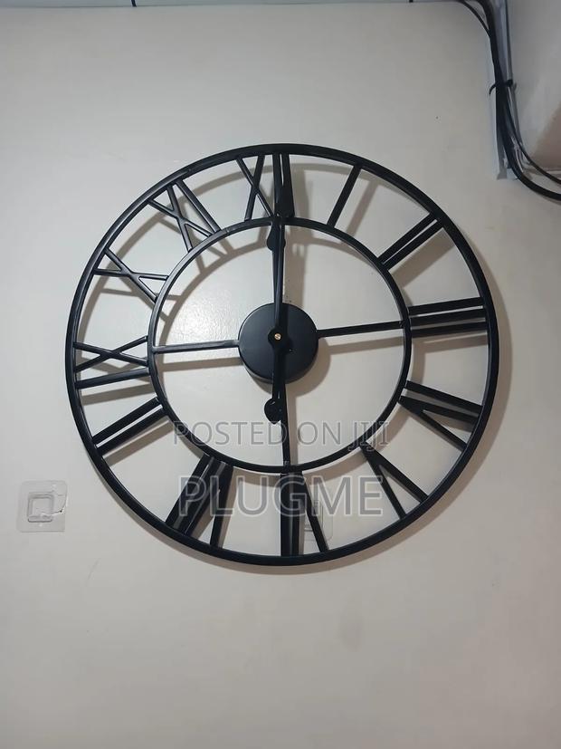 Modern Oversized Roman Numeral Wall Clock - thumbnail 4