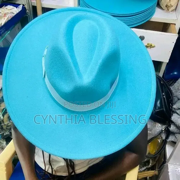 Sky Blue Fedora Hat