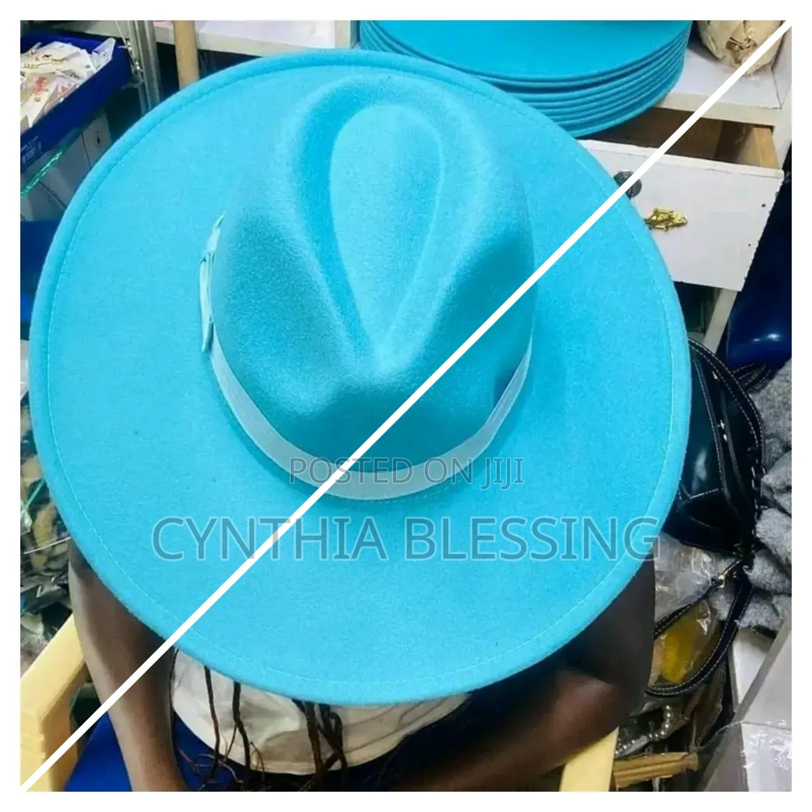 Sky Blue Fedora Hat
