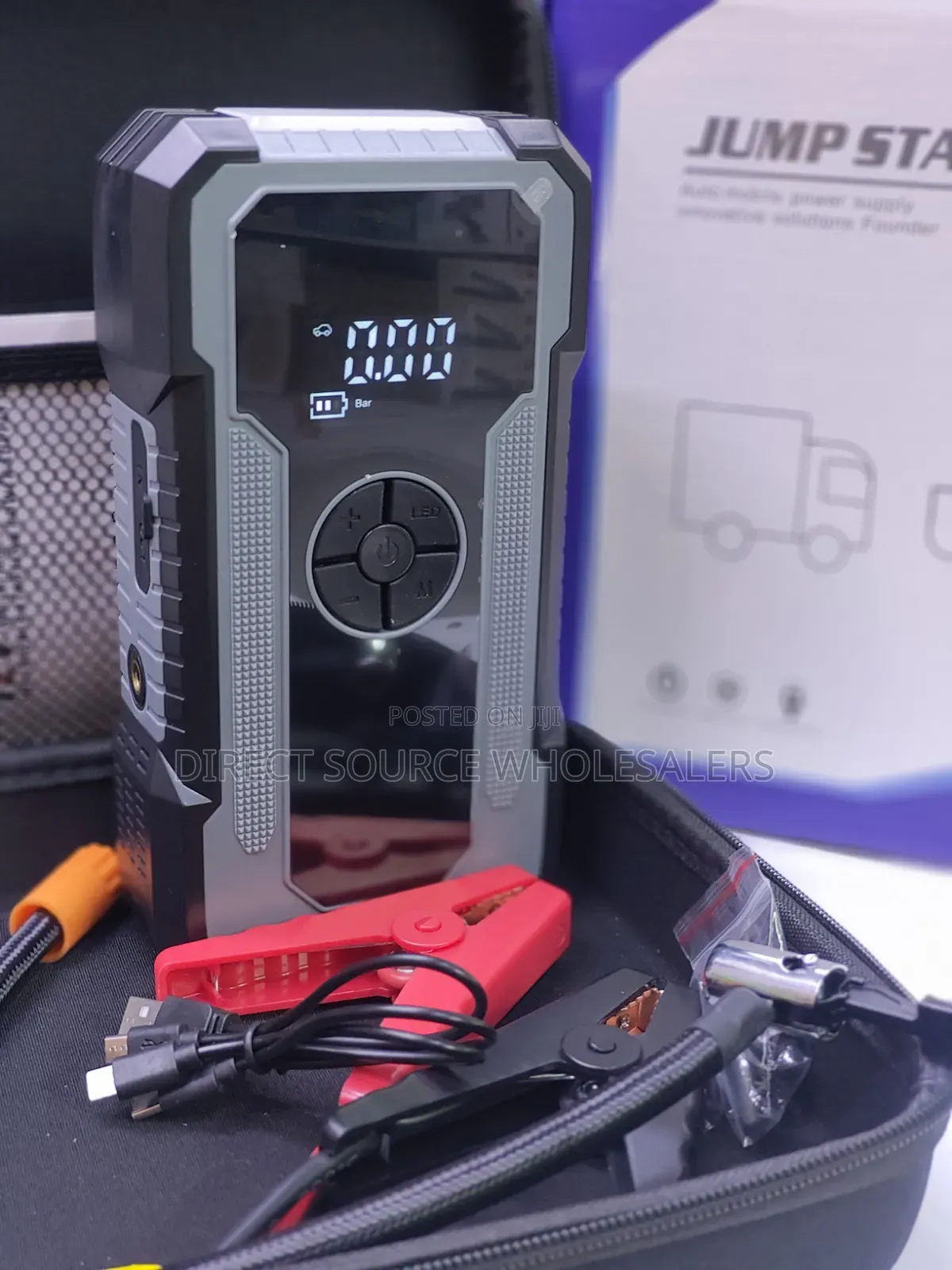 Never Get Stranded: 4-in-1 Smart Car Jump Starter Tire Inflator Pack