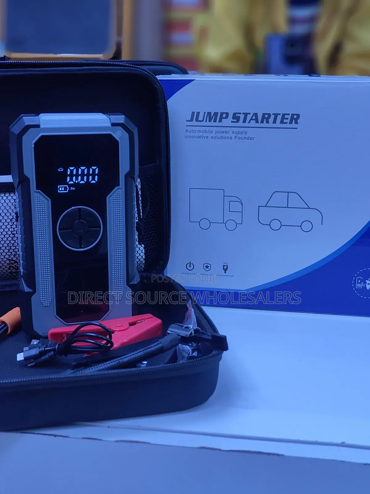 NO MORE BOOSTER CABLES: Smart Portable Car Jump Starter Power Bank