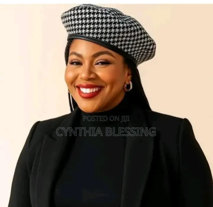 Stylish Beret_checked Black White
