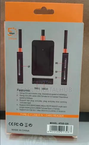 Type -C+USB 8 In1 Card Reader