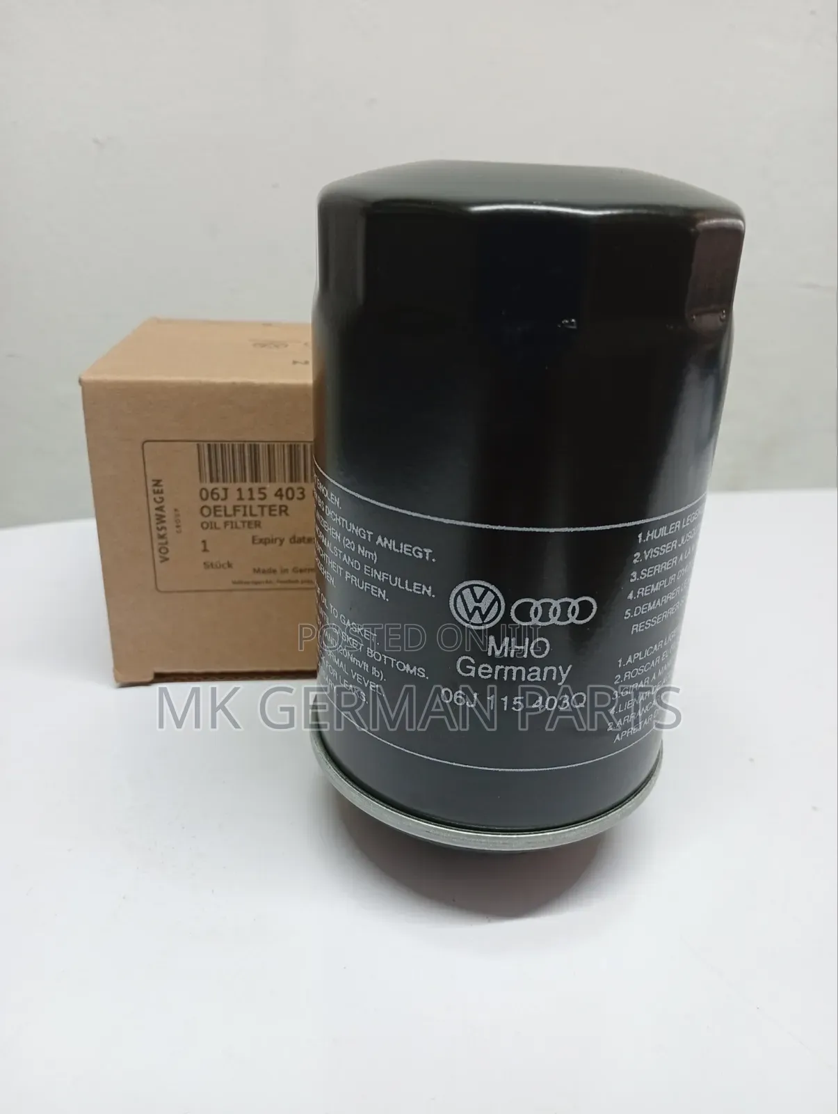 Genuine Oil Filter for Volkswagen Group.