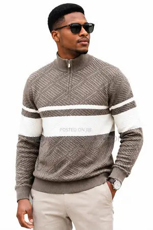 Men’s Half Zip Knitted Sweater |