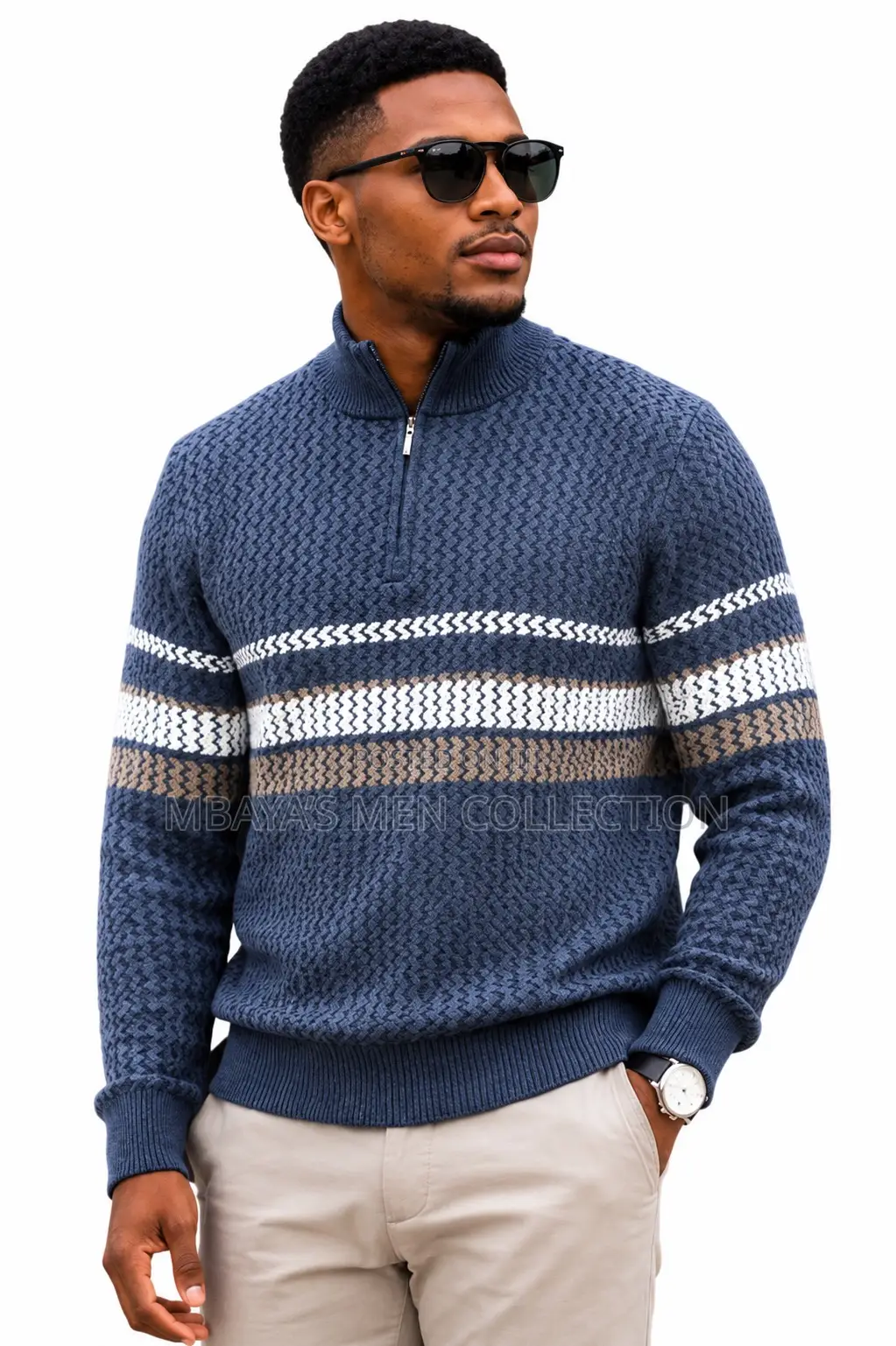 Men’s Half Zip Knitted Sweater |