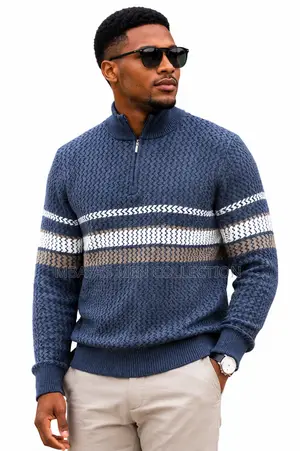 Men’s Half Zip Knitted Sweater |