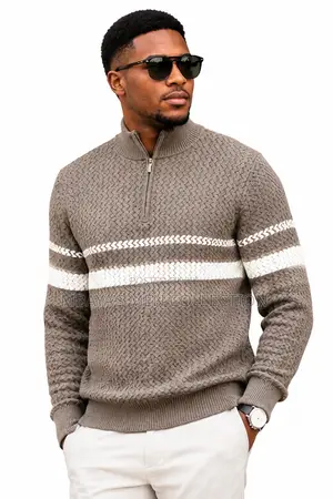 Men’s Half Zip Knitted Sweater |