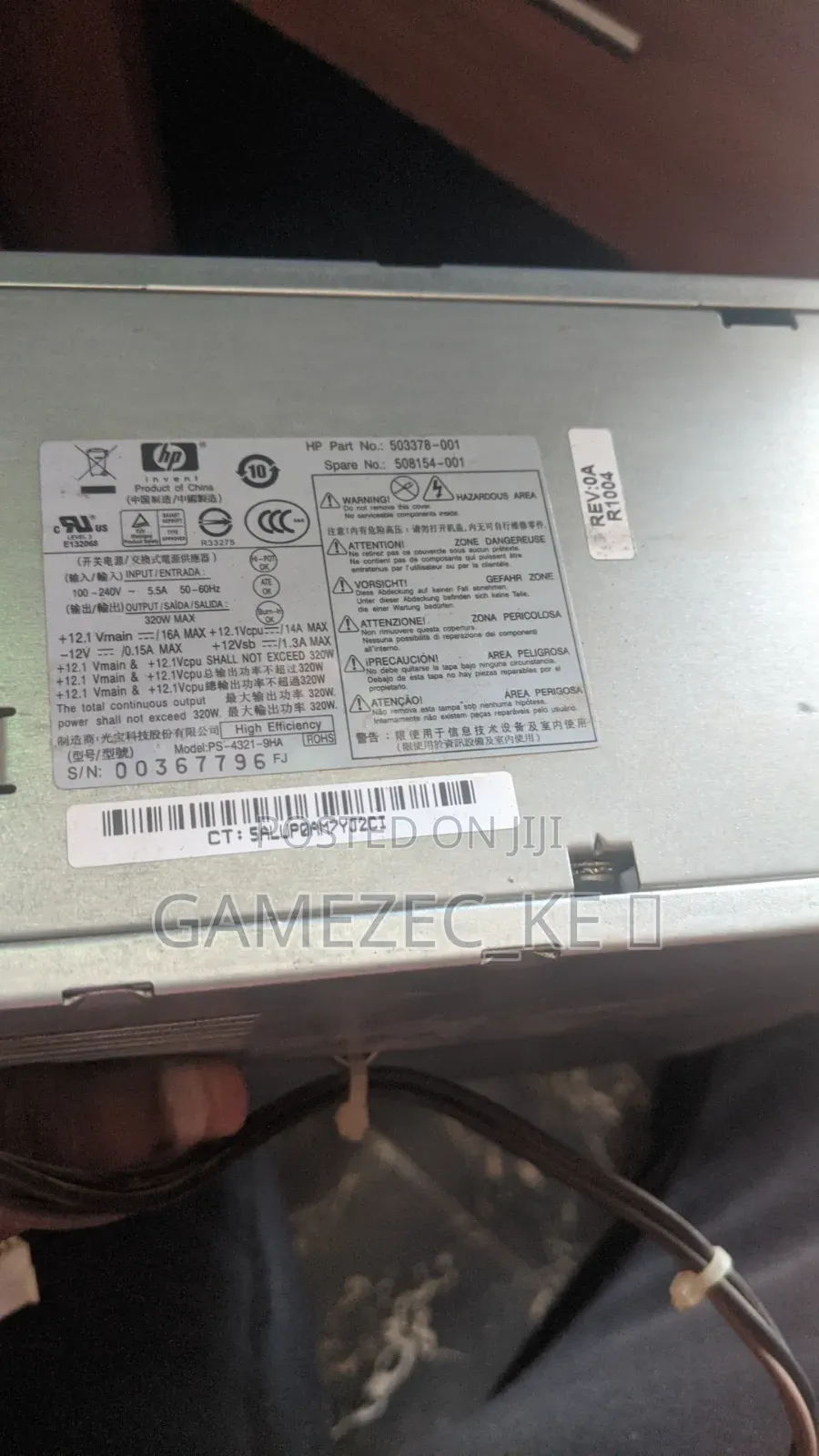 HP Pro 6000 - 8000 Mini Tower Power Supply PC9057 320 WATTS