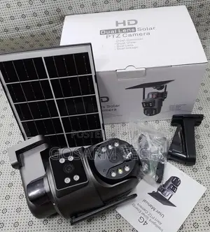 Ubox Dual Lens Siren 4mp 4G Solar Powered Camera Night Vision